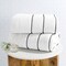 Lavish Home Cotton Bath Towel Set 34X68 Inch White Plush Quick Dry 2 Piece Set